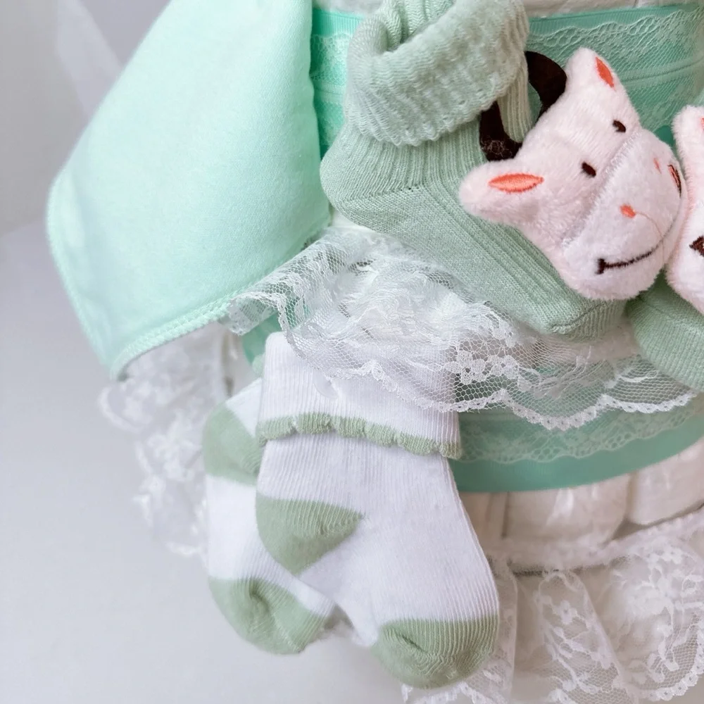 Bull Diaper Cake, Farm Baby Shower